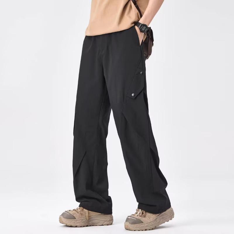 Ice silk quick-drying tooling pants boys summer thin loose design straight charging pants