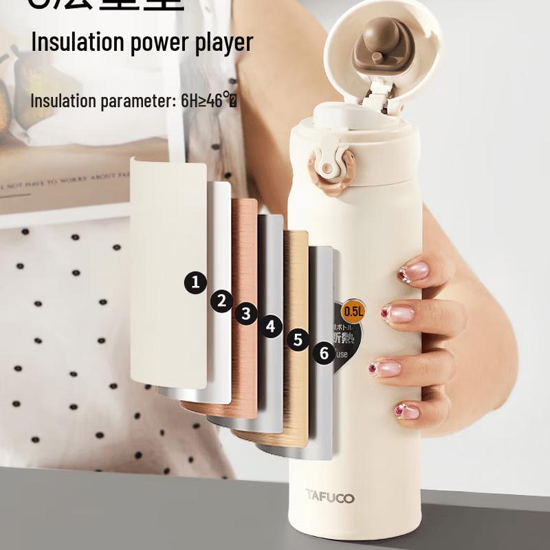 Taifuhao T2136 500ml 316 Stainless Steel Insulated Bottle