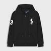 Mens Cotton Hooded Tracksuit Set Embroidered Polo Pony Casual Sweatshirt Pants