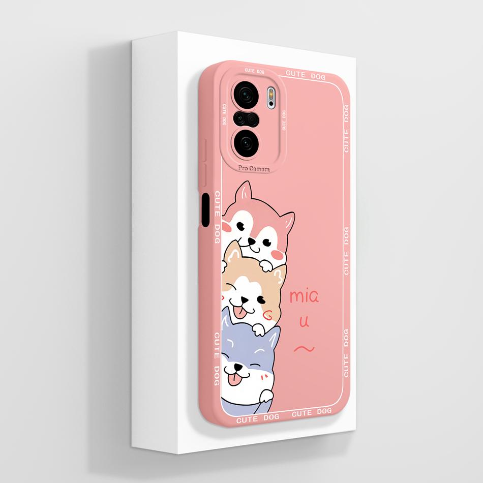 For Poco F3 GT Case Cute Panda Soft Liquid Silicone Camera Protection Shockproof Phone Cover For Poco F 3 PocoF3 Back Covers