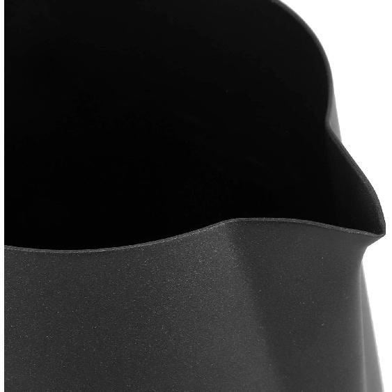 Milk Frothing Pitcher, 304 Stainless Steel Milk Frothing Cup Coffee Art Making Latte Cup, Black Matte, 13.5/20oz(20 OZ)