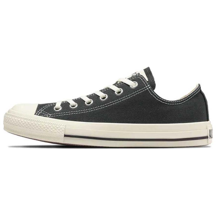 Converse All Star Washed Canvas OX Comfortable Versatile Durable Shock Absorbing Low Top Canvas Shoes Unisex Sneaker Black 31312112