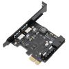STW3002 PCI Express Card PCIE To USB3.0 20PIN Expansion Board for Desktop Computer