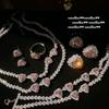 Papalacha Double Wheat Ear Gem Love Necklace, Galaxy Bright, 18K Gold Plated, Barbie Powder Love Bracelet