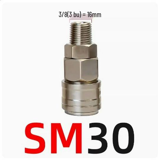 C-Type Self-Locking Air Hose Quick Connector for Compressors & Pneumatic Tools
