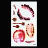 9Pcs Halloween Scar Tattoo Stickers Realistic Fake Wound Stitch Scab Waterproof Temporary Zombie Makeup Props for Kids Adults Boys Girls
