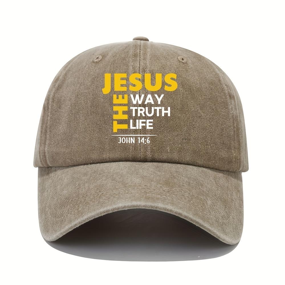 Jesus Is The Way Truth And Life John 14 6 Christian Baseball Cap Casual Adjustable Adult Headwear