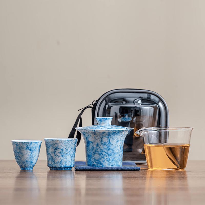 Chaxun Bubble Glaze Travel Tea Set