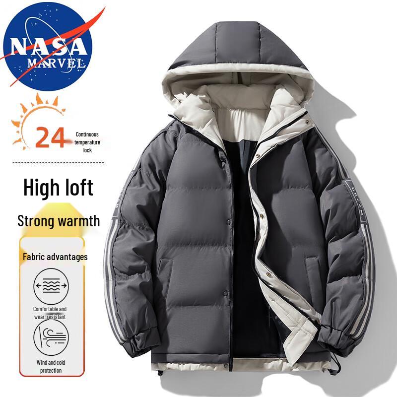 

NASA MARVEL Men s Hooded Padded Jacket 4XL