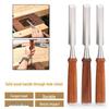 Through-Hole Woodworking Chisel Set: Special Steel Flat & Carving Chisels, Shovel Knife, Complete Carpenter Tool Kit