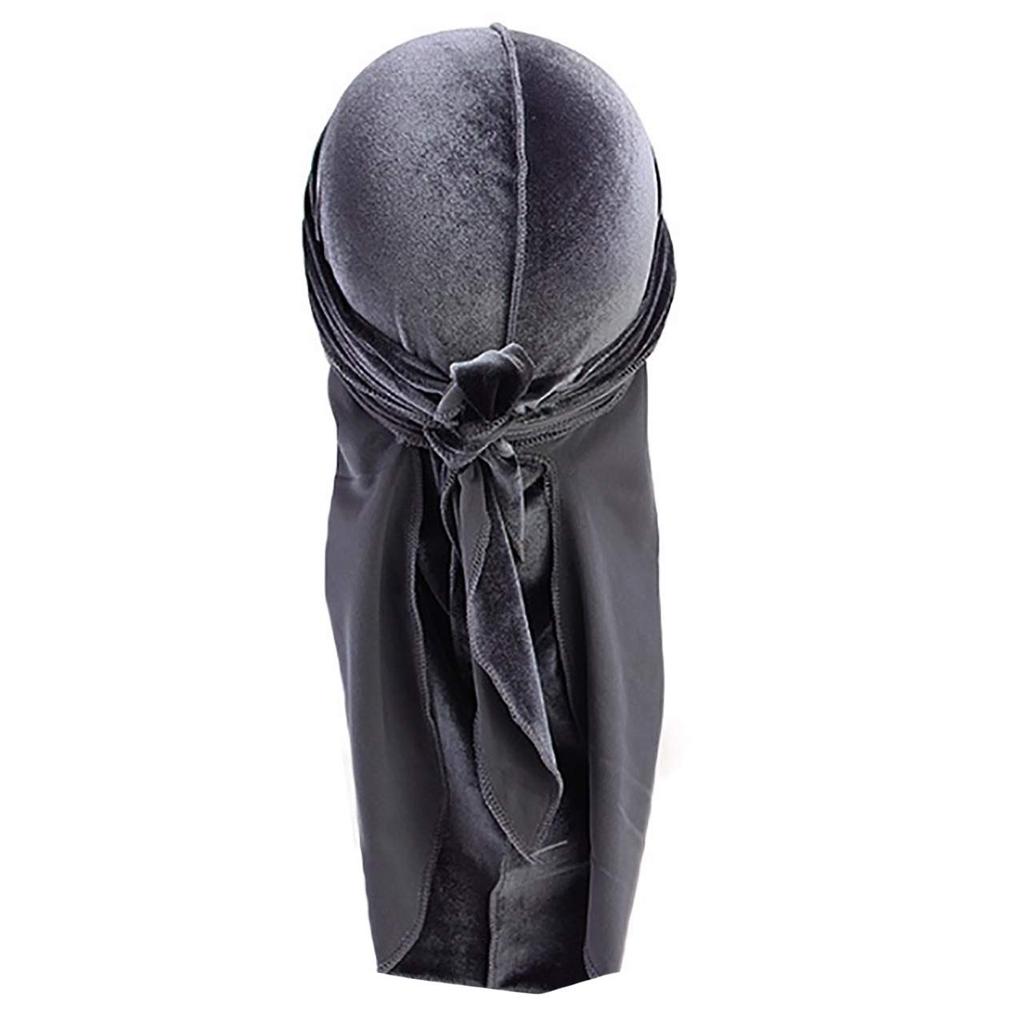 WHITE FANG Turban Cap Bandana Headband UV Protection Velvet CA424 (03 Blue)