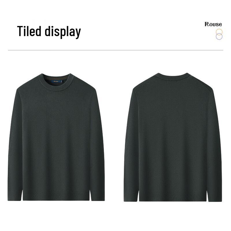 Lozo Men's Solid Color Raglan Long Sleeve Crew Neck Knit Sweater