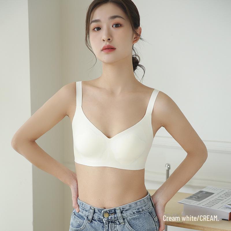 "Seamless Summer Thin Women's Push-Up Bra with Rabbit Ears for Support and Anti-Sagging"