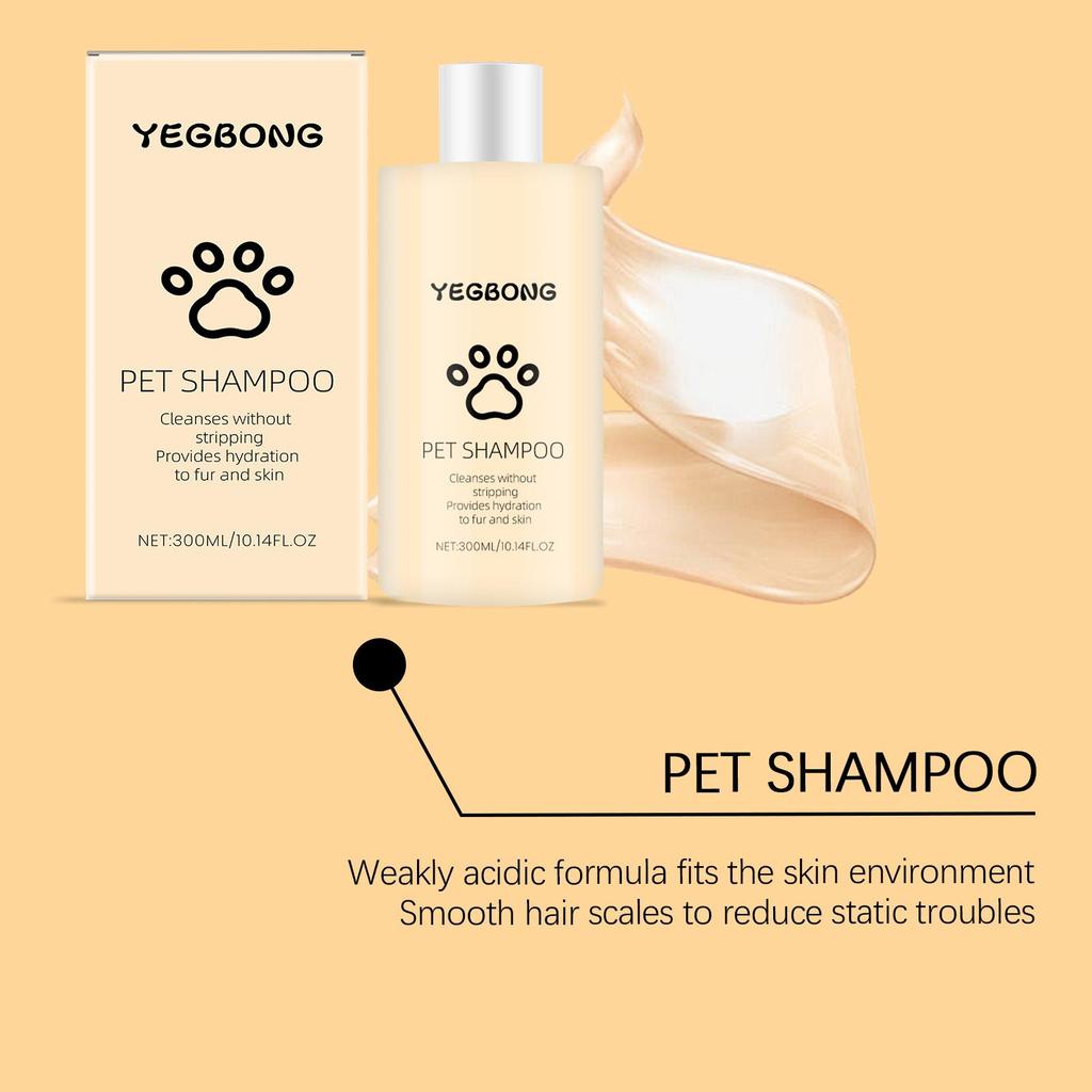 Yegbong Pet Shampoo Gentle Cleansing Shampoo for Cats and Dogs