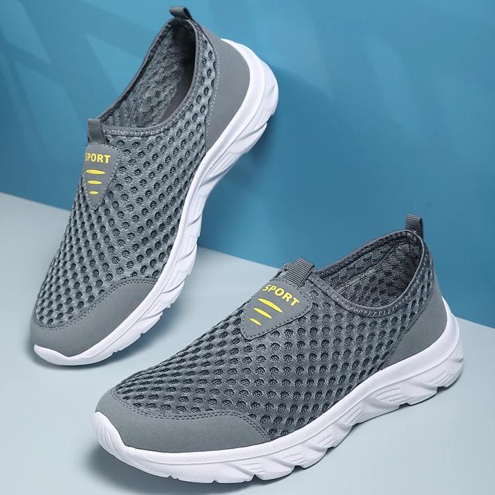 

Чоловіче повсякденне взуття YRZL, легке, дихаюче, ковзання на чоловічих повсякденних кросівках, протиковзкі чоловічі плоскі туфлі на відкритому повітрі, розмір 39-46 41 сірий