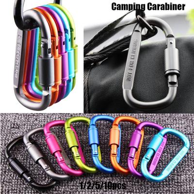 Accessories Aluminium Alloy Spring Clips Climbing D Carabiner Keychain Buckles Camping Hiking Hooks