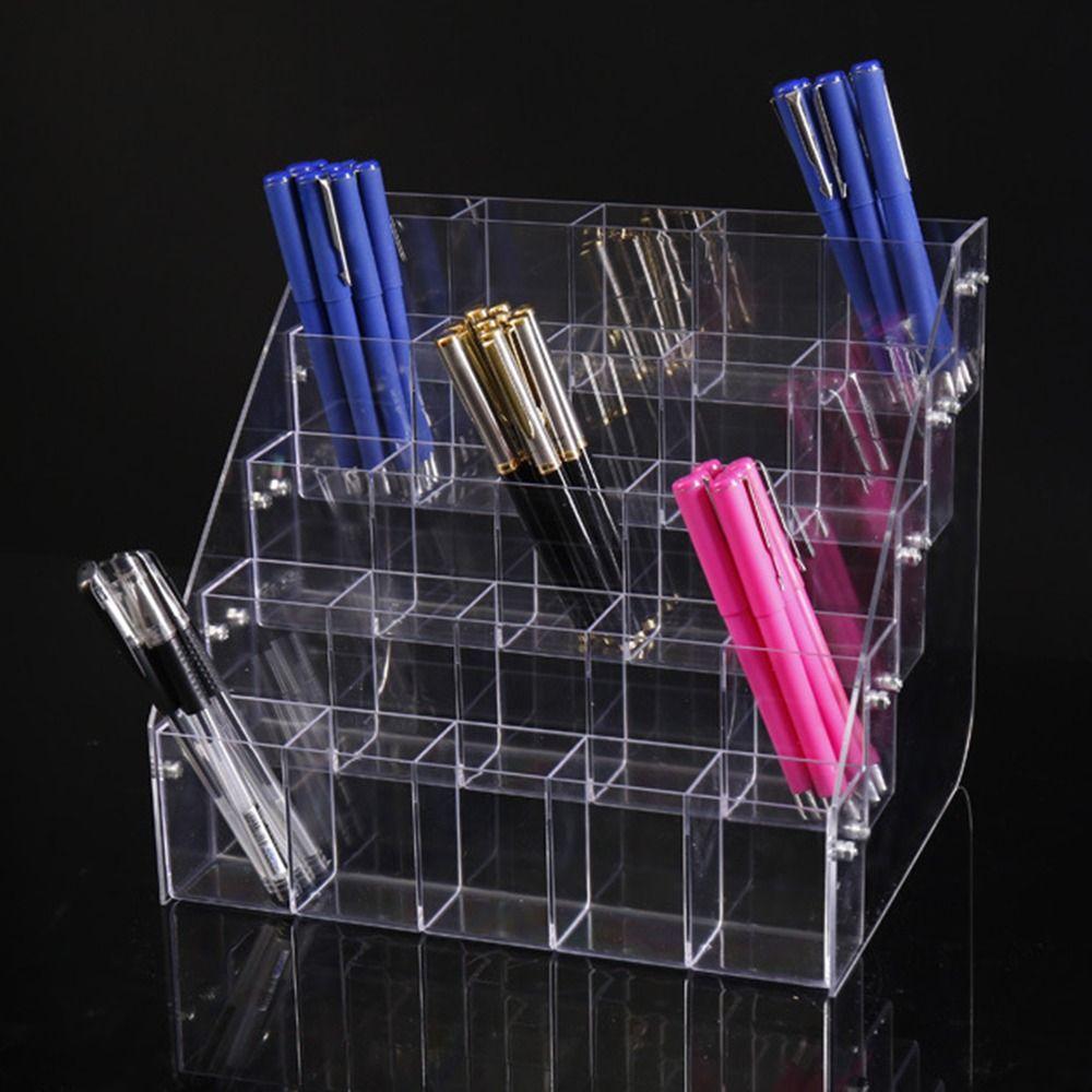Acrylic Mark Pen Holder 2/3/4/5 Layer Brush Storage Rack Stationery Display Shelf  Office/School