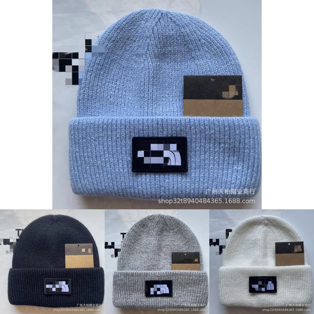 Knit Hat For Women Winter Thick Warm Bunny Fur Street Style Beanie For Outdoor Activities