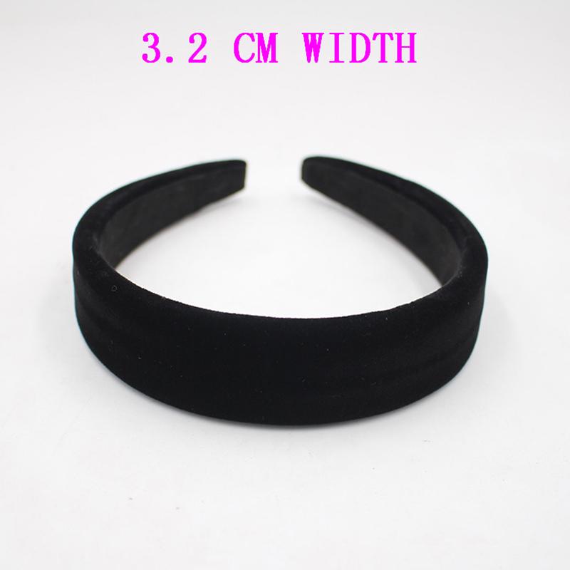 

SWINATE Мода Женский Базовый Черный Бархатный Ободок Двойного Размера Эластичный Обруч для Волос Простой Однотонный Стиль Легко Носить