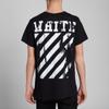 Off-White Religious Stripe Short Sleeve T-Shirt Regular Fit Men Tops Black OMAA002S160010061088