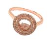 Purple Gold Smart Zircon Ring Rose Gold Plated Simple Fashion Color Gold Ring