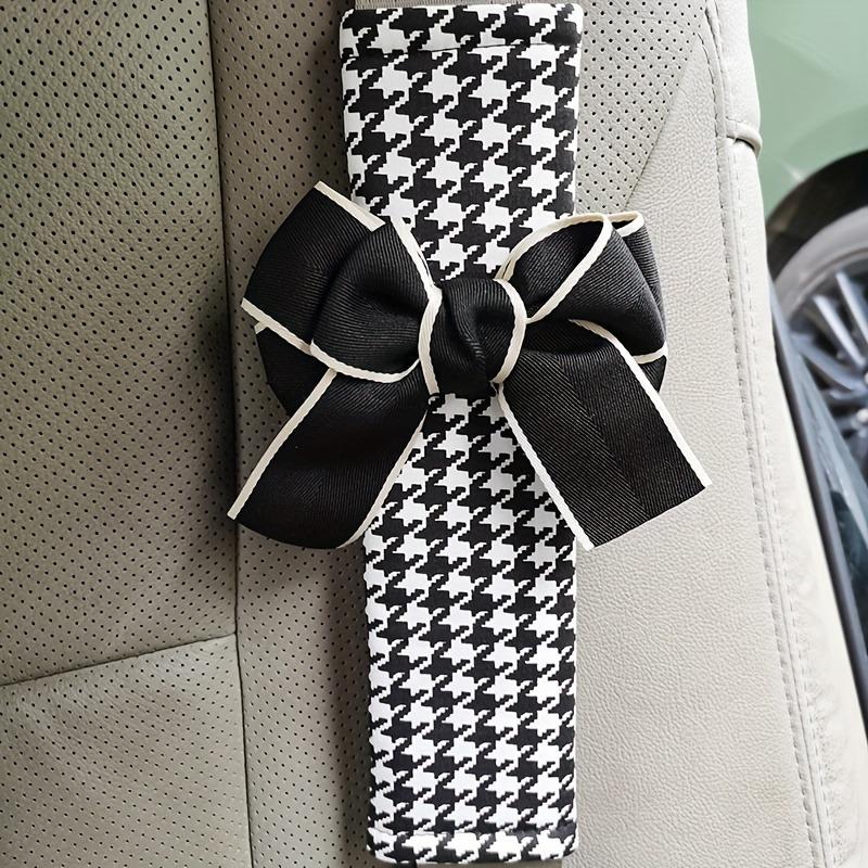 2pcs Flower Shoulder Protector Cartoon Creative Car Seat Belt Shoulder Protector Interior Accessories Princess Bow Decor