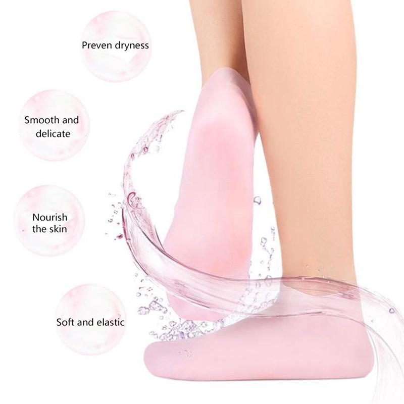 1 Paar Fußpflege-Socken, Spa-Silikon-Feuchtigkeitsgel, Anti-Riss-Protektoren