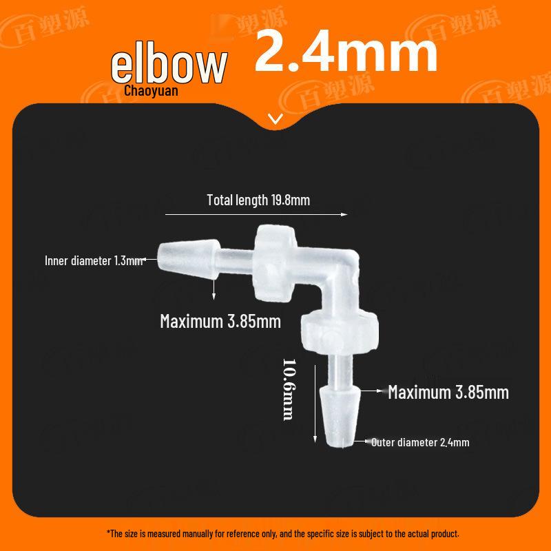 Plastic Elbow Hose Connector 90° Barb for Fish Tank Water Pipe