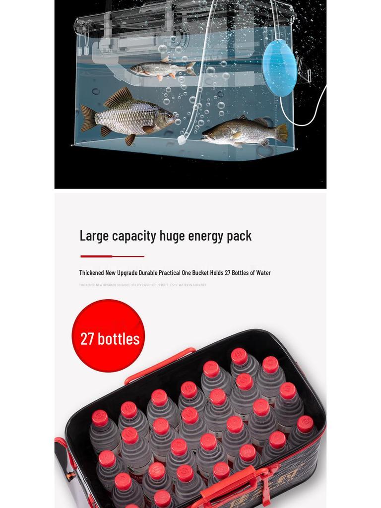 Multi-functional Foldable Fishing Bucket and Fish Protector