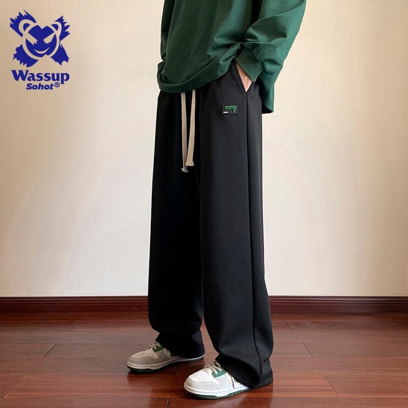 Wassup Sohot Men's Casual Loose Straight Pants