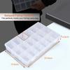 A96I-Tackle Box Organizer 18 Grids Plastic Craft Box Organizer Bead Organizer Clear Fishing Box With Dividers, 4 Pack