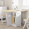 VidaXL Folding Butterfly Dining Table Corona White Solid Pine Wood 4013435