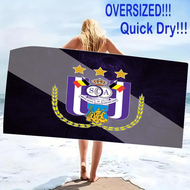 RSC Anderlecht Druck Strandtuch, Großes Weiches Schnelltrocknendes Handtuch für Strand Camping Schwimmen
