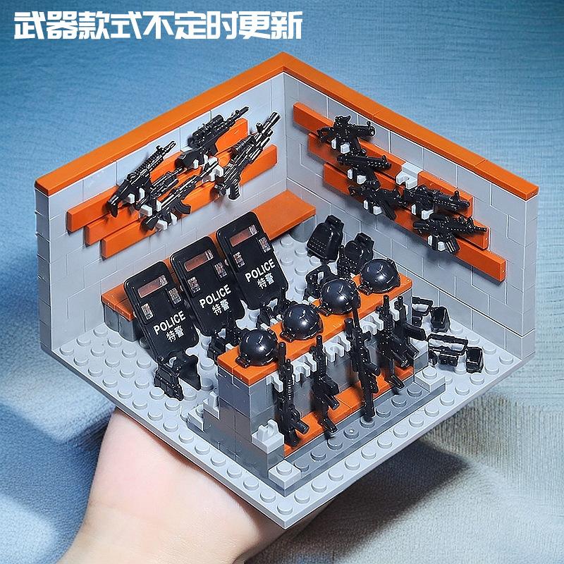 DIY Assembling Toy Building Block Model MOC Scene Armory Military Base Children Birthday Party Gift Children's Educational Toys
