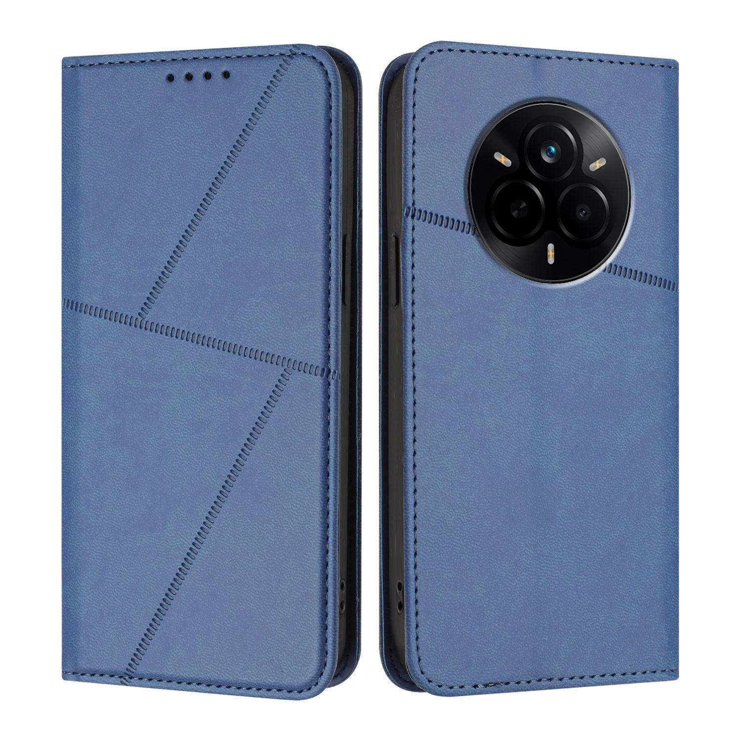 

For Realme 14 Pro 5G Wallet Case Magnetic Closure Leather Flip Phone Cover with Stand Royal Blue