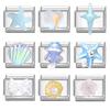 Fashion Starfish Sea Shell Whale Jellyfish Blue Italian Charm Links Fit 9mm Stainless Steel Bracelet Women Jewelry DIY Making