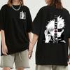 Fashion Satoru Gojo Print T-shirt Unisex Loose Short Sleeve Round Neck Top Anime Personality T Shirt