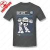 Mens TShirt Summer Fashion Casual Tops Printing Robot ED 209 Mens Tee Quality Full Cotton Clothing  Funny Graphic Tshirts