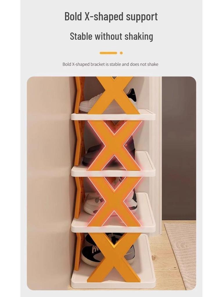 Nordic Plastic Folding Shoe Rack for Entryway or Bedroom