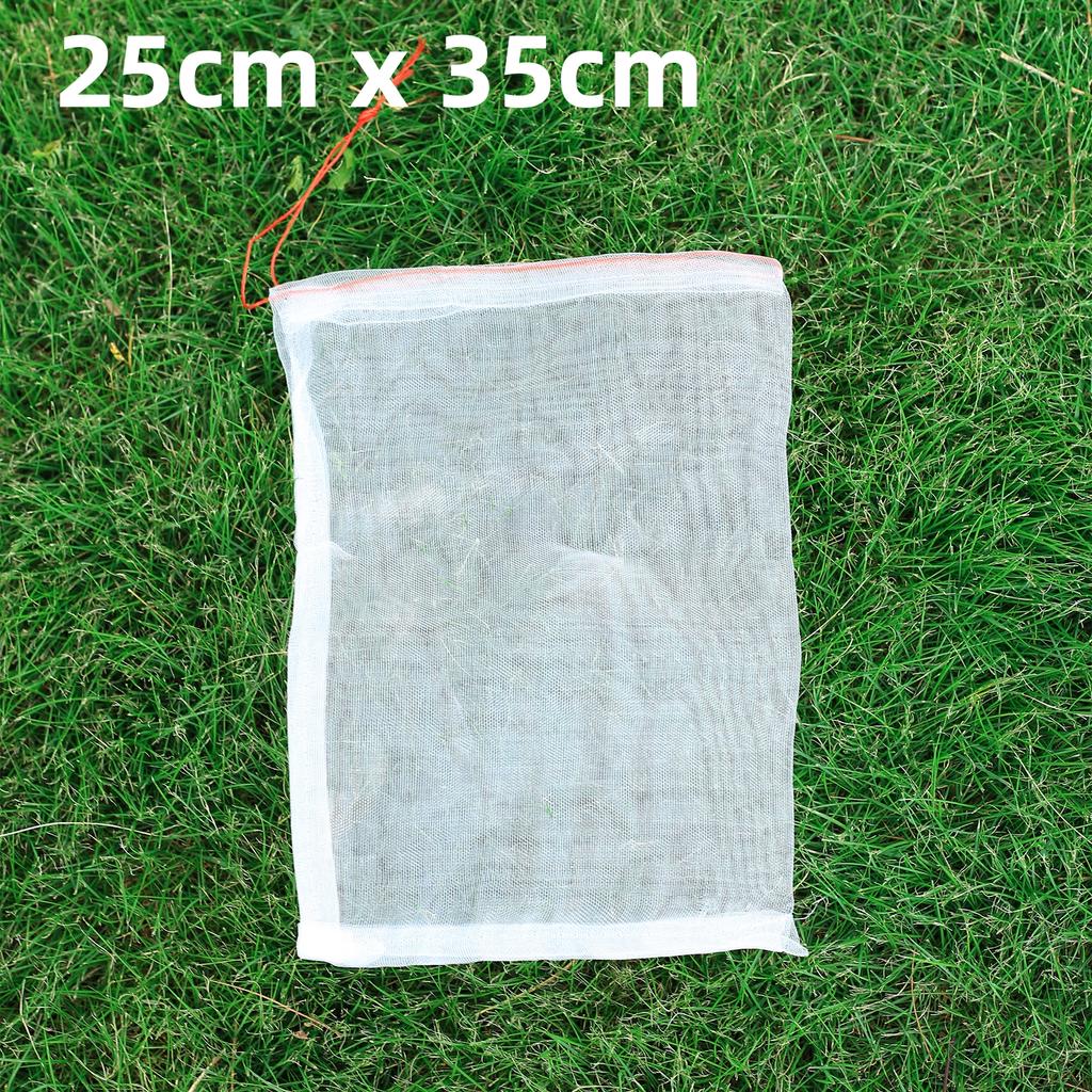 Fruit Protection Bag Anti-Bird Mesh Pest Control Device Grow Gardening Strawberry Grape Drawstring Bag Mesh Pouch 20Pcs
