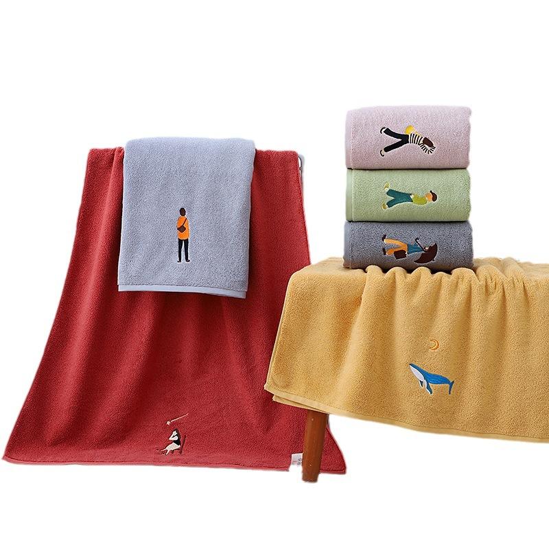 Pure Cotton Bath Towel for Adult Home Use, Soft and Absorbent, Thickened Pure Cotton Bath Towel, Multifunctional Towel