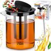 Glass Teapot - Vilde - 1.5L with Stainless Steel Infuser - High Quality Thermal Resistance