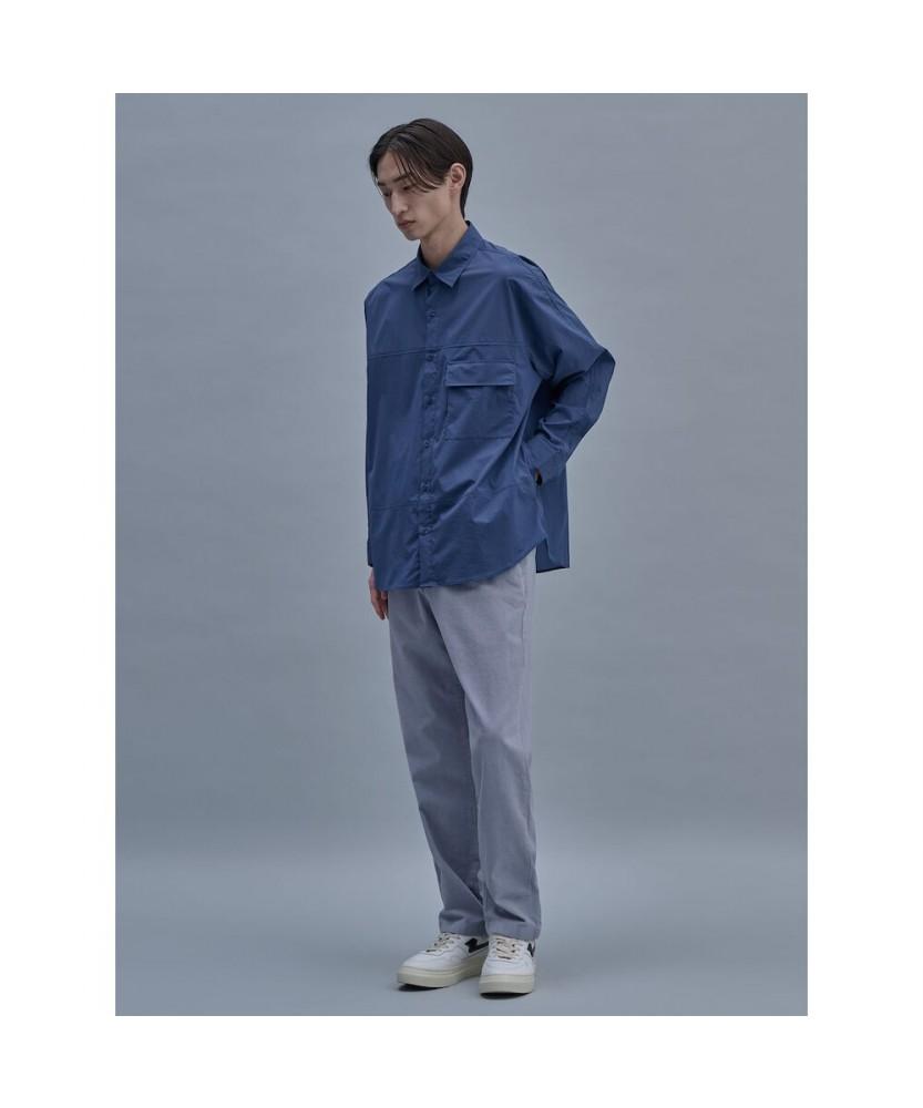 SHIFT.G Garment Dyed Cotton Slacks Blue