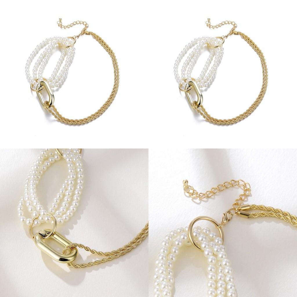 Schickes unregelmäßiges Perlen- und Legierungshalsband, perfekt für Hochzeiten und Reiseerinnerungen