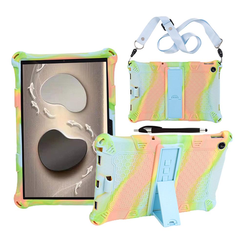 Soft Silicone Stand Case For Lenovo Tab M10 3rd Gen 10.1 inch TB-328FU 328XU Tablet Kids Cover+Strap and Pen