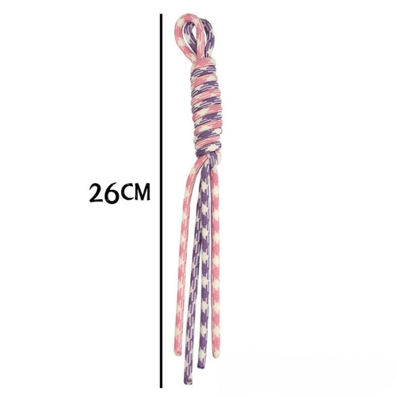 Creative Anti-Lost Knot Nylon Rope Keyring Colorful Braided Lanyard Keychain For Car Backpack Pendant Accessories Gift