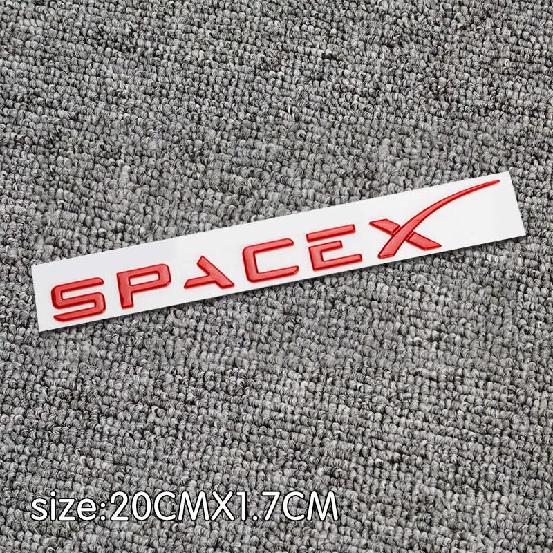 BFNWZ1 Applicable To Tesla TESLA MODER3 X S Y Car Logo, Rear Bumper Sticker, SPACEX Metal Car Sticker