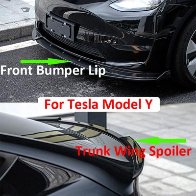 Pro Tesla Model Y Spoiler předního spodního nárazníku a spoiler křídla kufru ModelY 2017-2021 Příslušenství Sada na úpravu karoserie