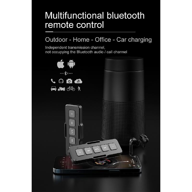 Bluetooth 50 Remote Control For Playing Music On Bike, Motorcycle, Steering Wheel