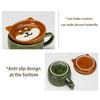 Japanese Cartoon Cat Coffee Mug With Animal Cat Pattern Lid Small Dish Cute Breakfast Cup Creative Coffee Cup Milk Cup Gift